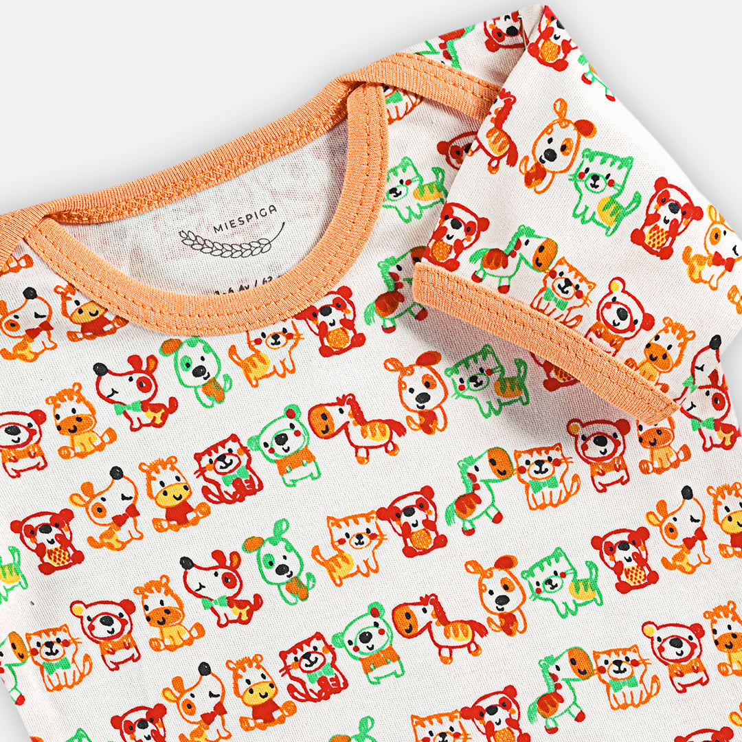 Animals Short Sleeve Bodysuit - 2 piece