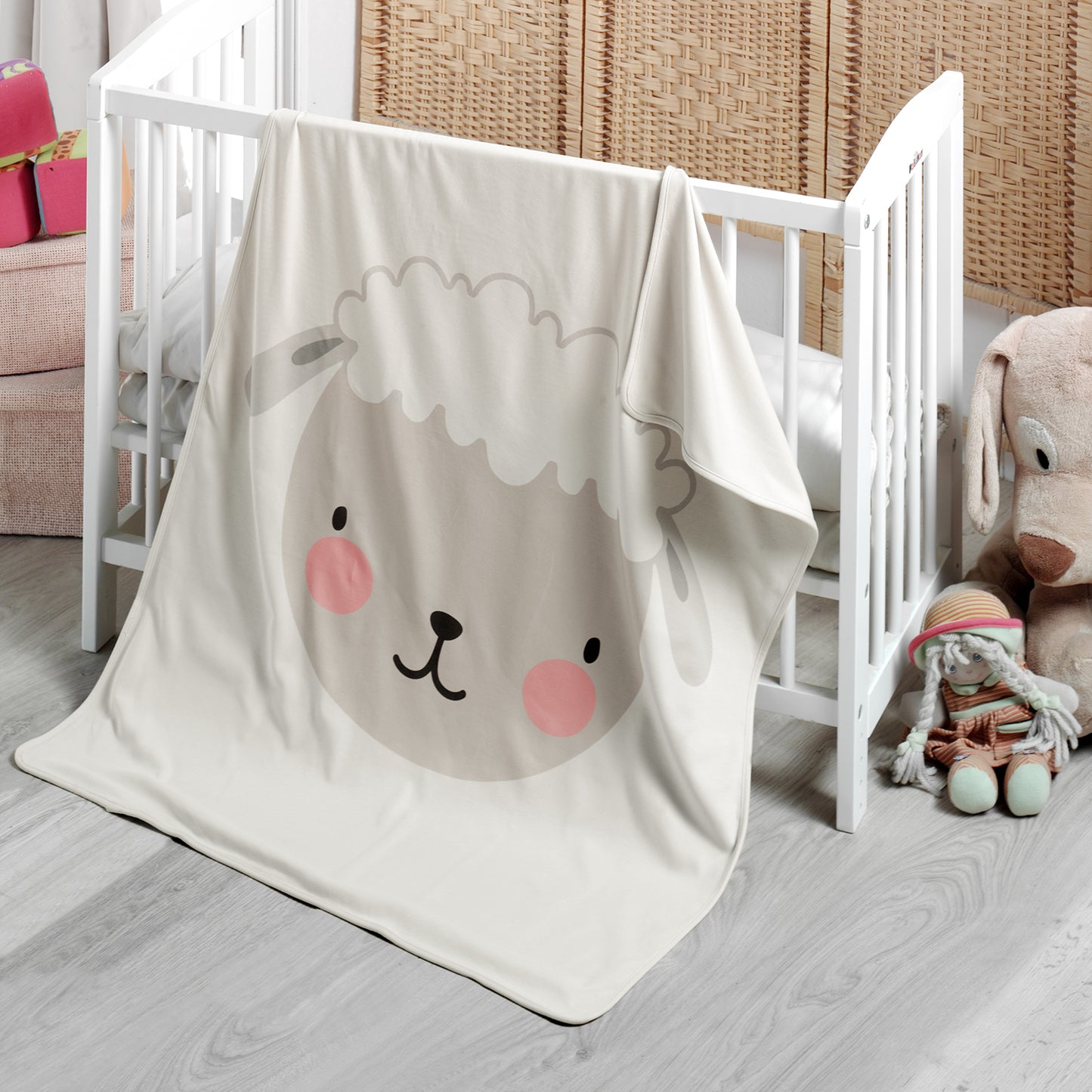 Lamb Baby Blanket 75 x 100cm