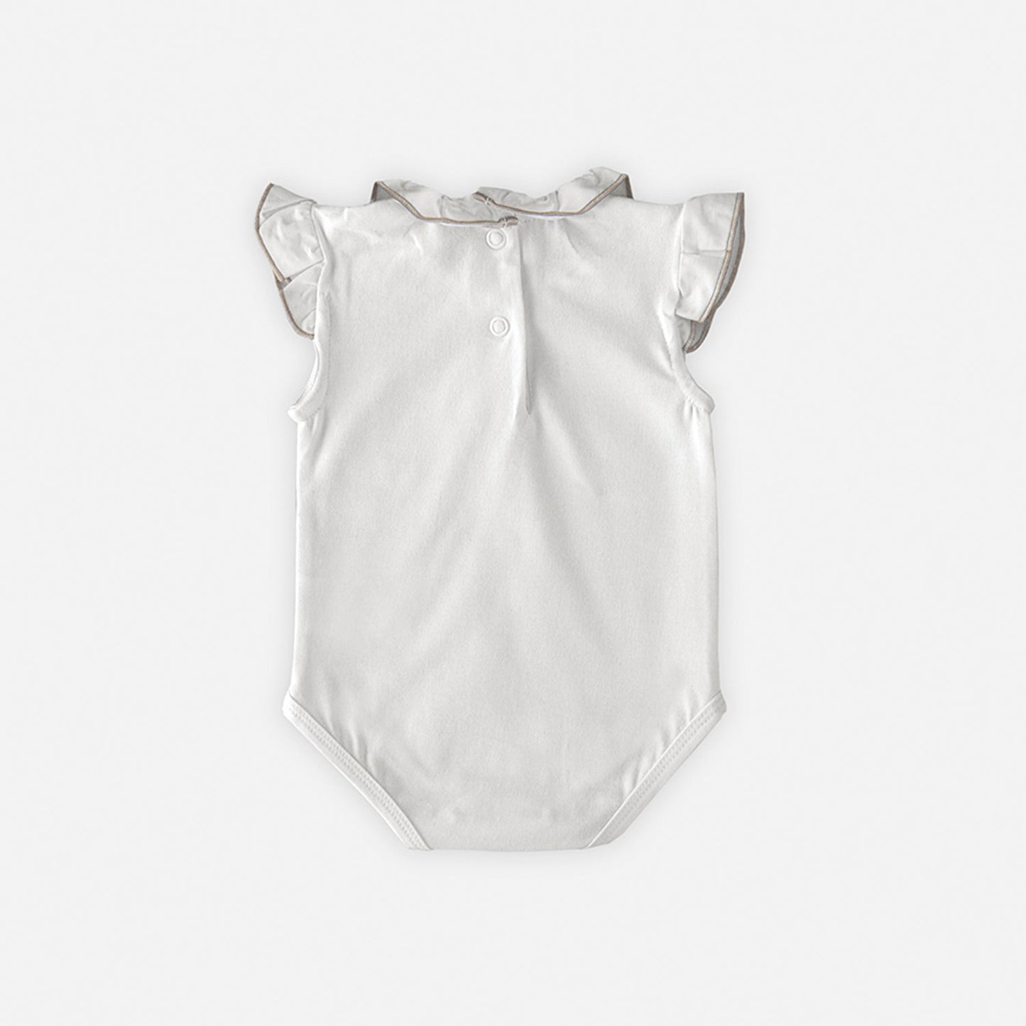 Ruffle Collar Sleeveless Bodysuit - 2 piece