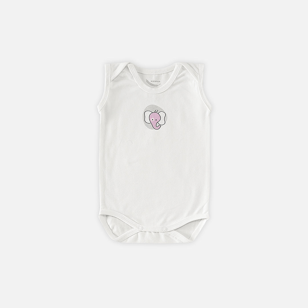 Elephant Baby Sleeveless Bodysuit - Set of 3