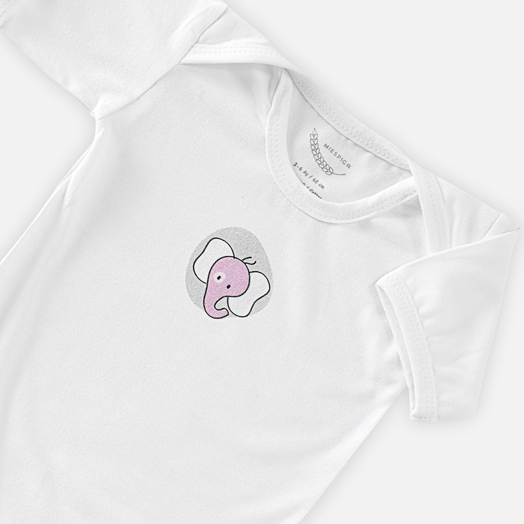 Elephant Baby Short Sleeve Bodysuit - Set of 3