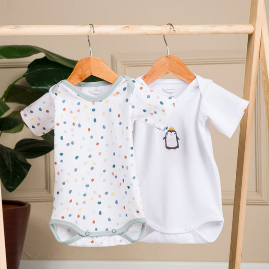 Penguin Short Sleeve Bodysuit - 2 piece