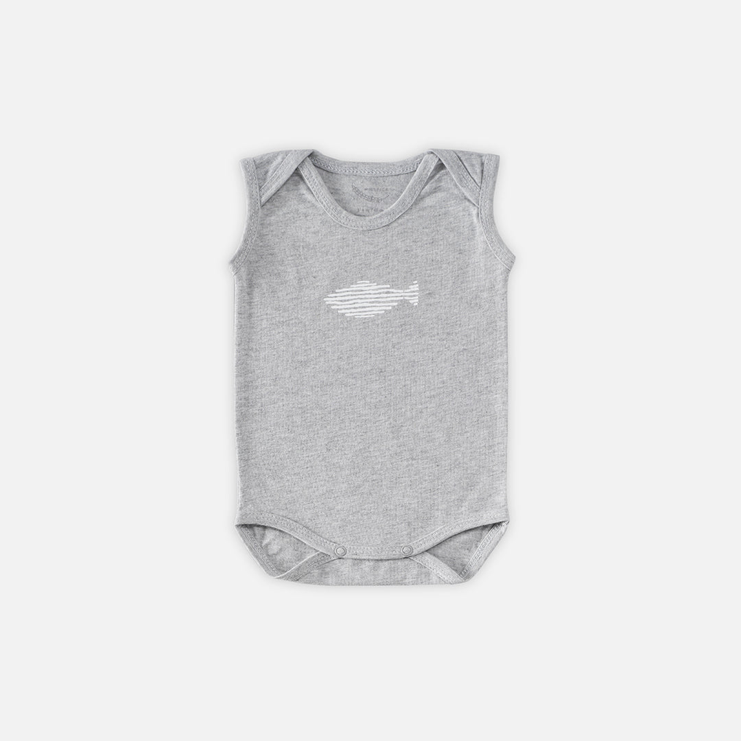 Fish Baby Sleeveless Bodysuit - Set of 3