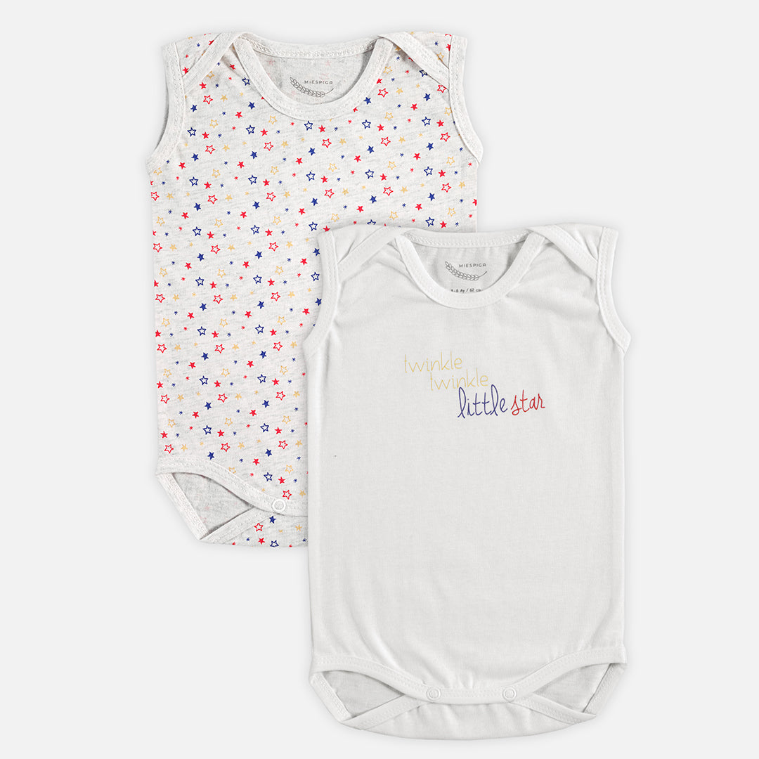 Little Star Baby Sleeveless Bodysuit - Set of 2