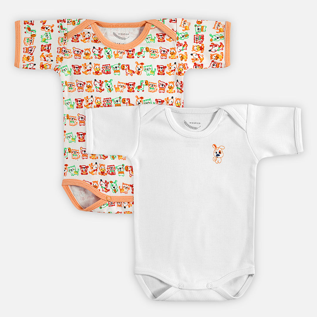 Animals Short Sleeve Bodysuit - 2 piece