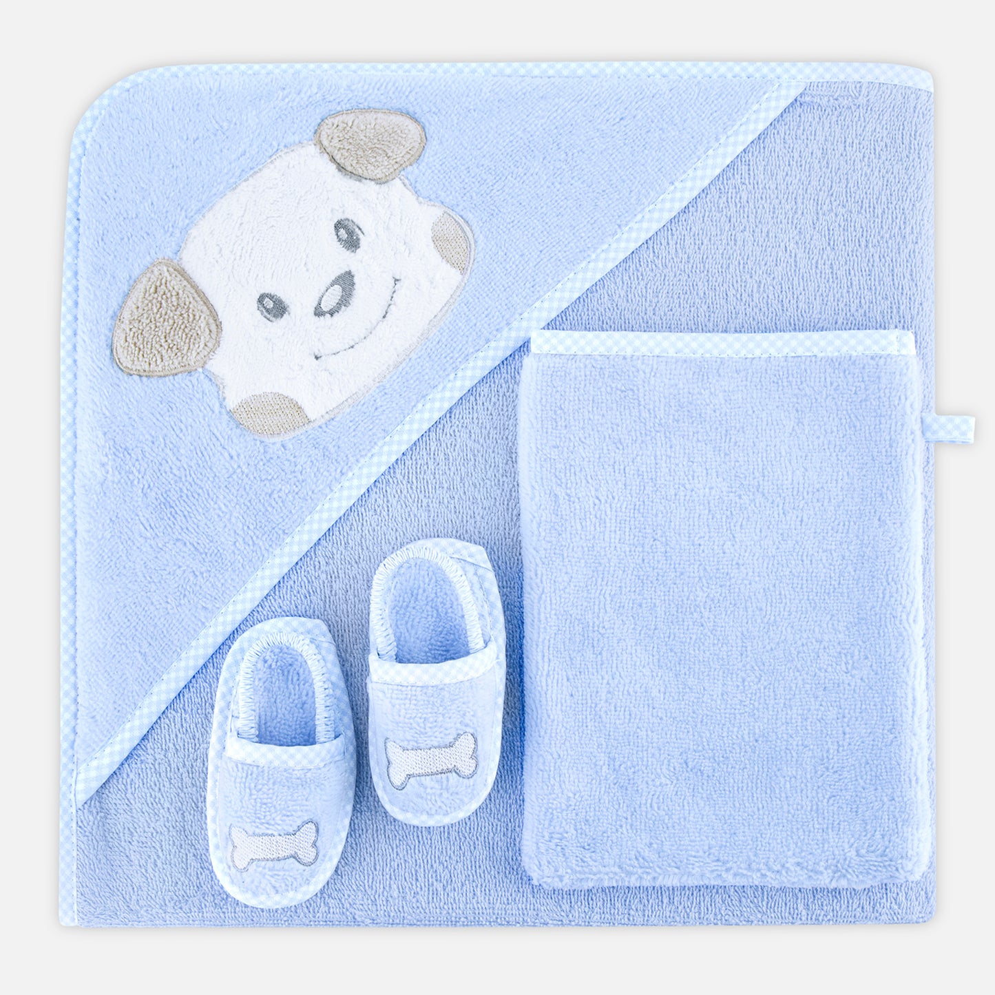 Baby Towel Swaddle Pouch Set Puppy - 3 piece