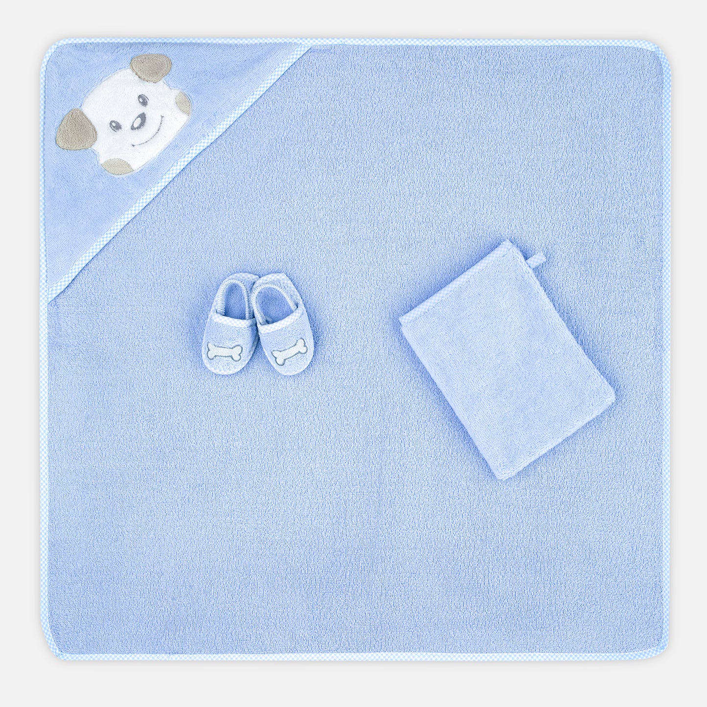 Baby Towel Swaddle Pouch Set Puppy - 3 piece