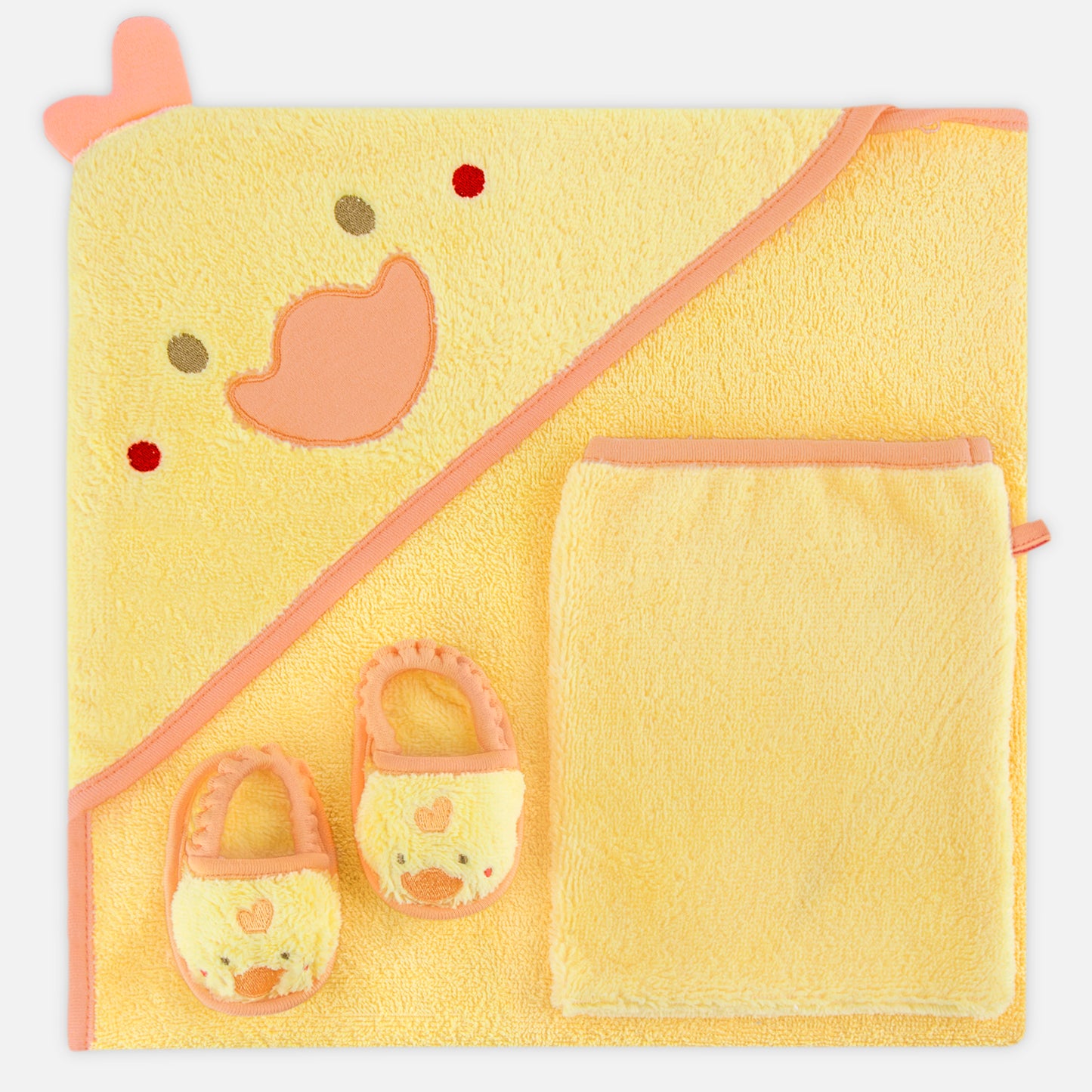 Baby Towel Swaddle Pouch Set Little Duck - 3 piece