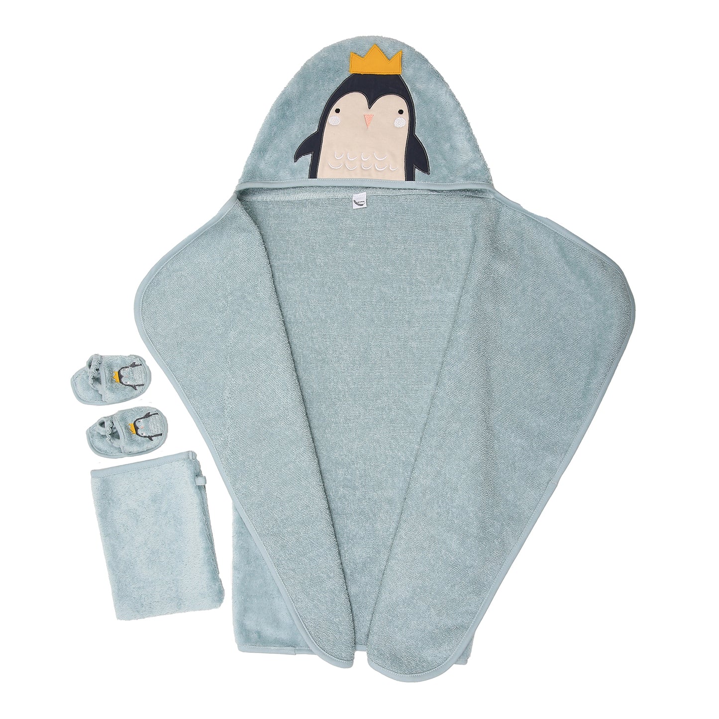 Penguin Printed Towel Swaddle Bag Set - 3 piece