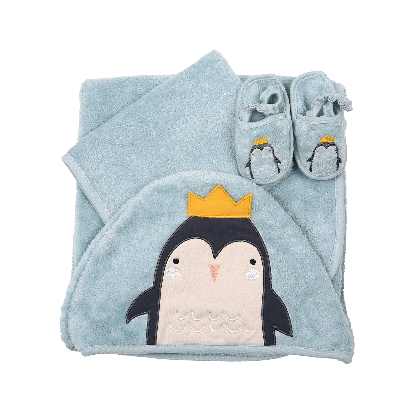 Penguin Printed Towel Swaddle Bag Set - 3 piece