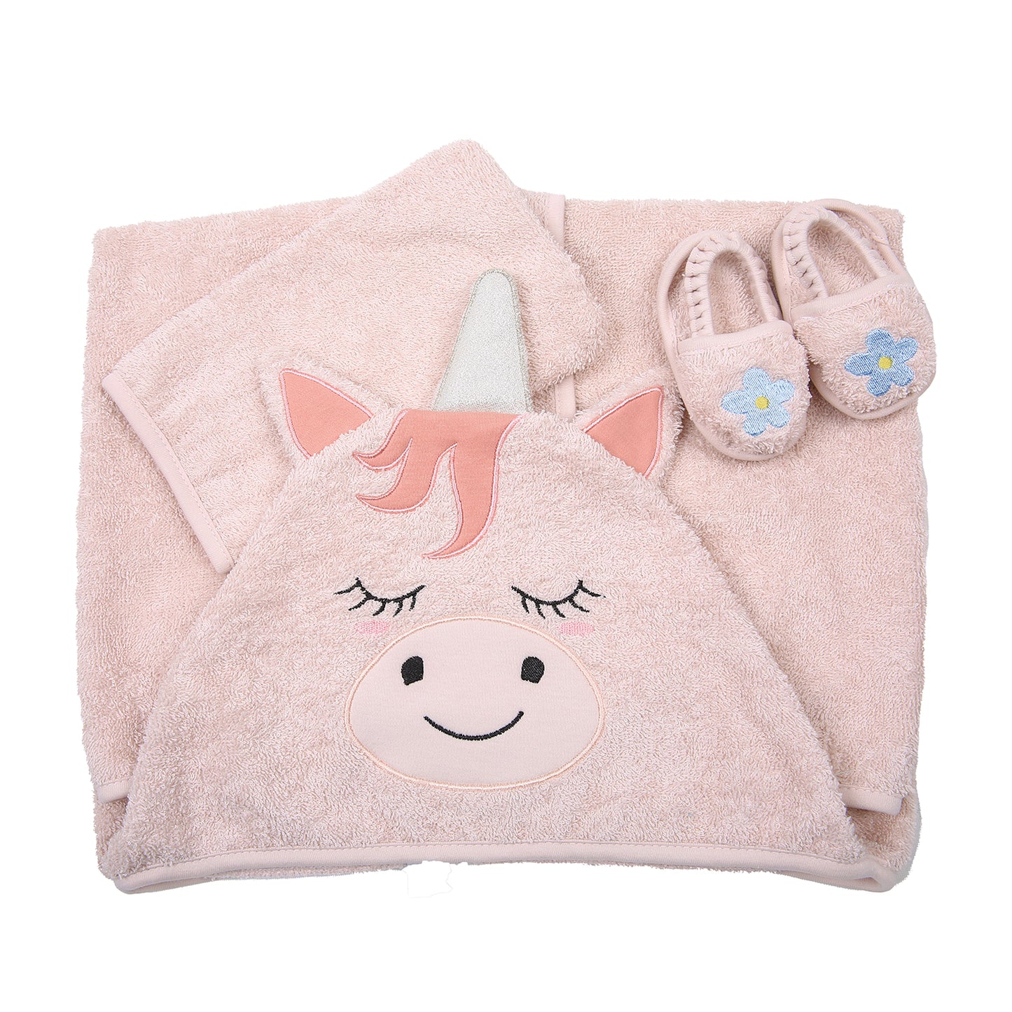 Unicorn Towel Swaddle Pouch Set