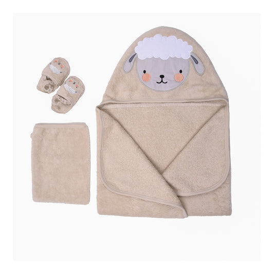 Lamb Towel Swaddle Bag Set - 3 piece