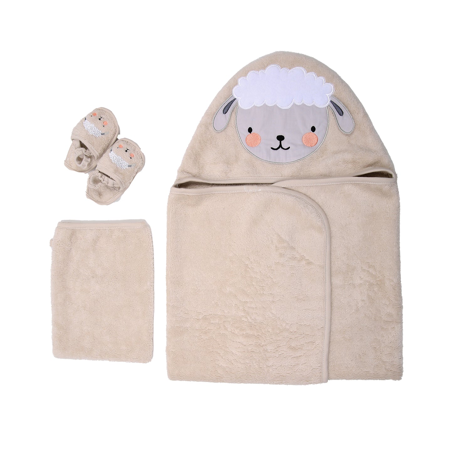 Lamb Towel Swaddle Bag Set - 3 piece