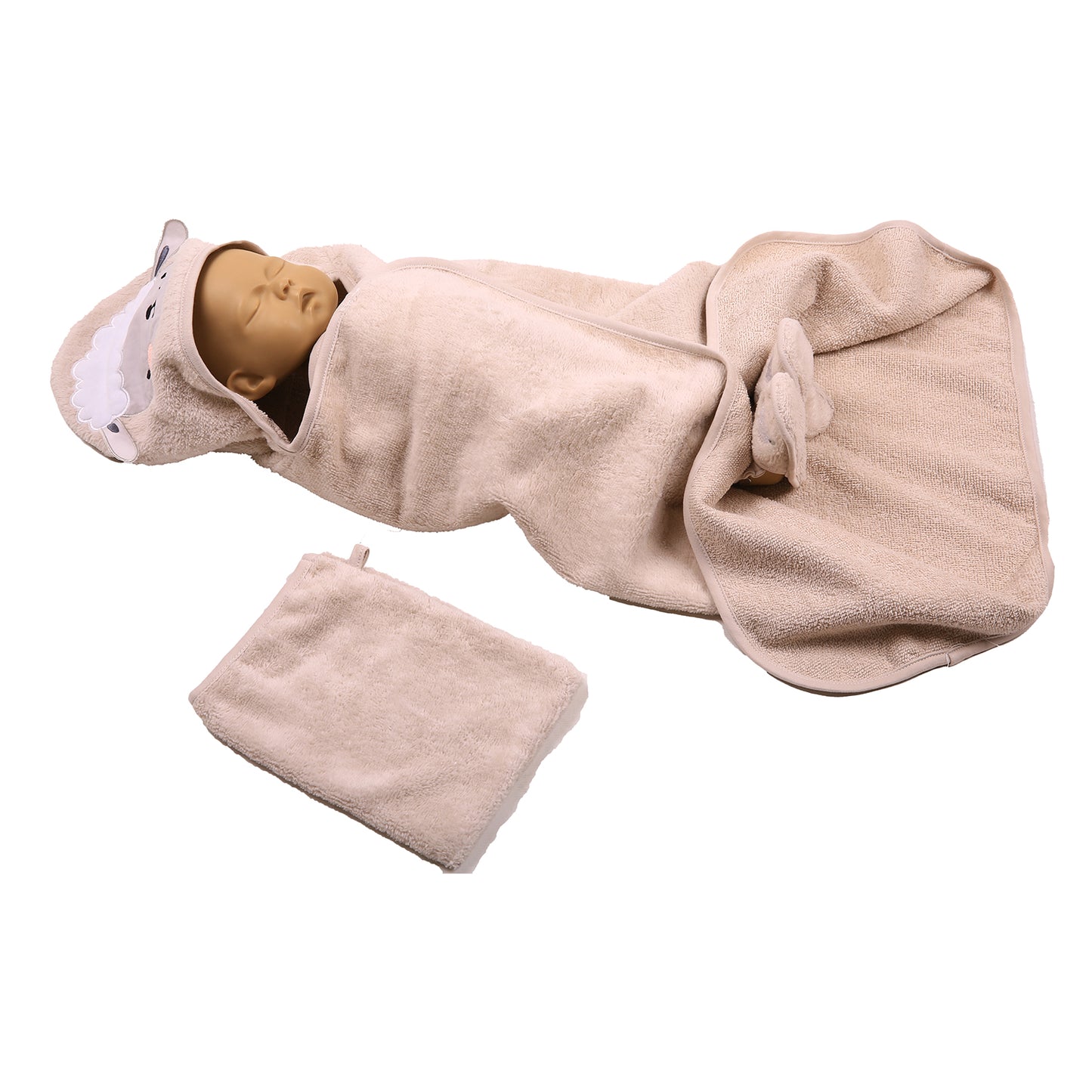 Lamb Towel Swaddle Bag Set - 3 piece