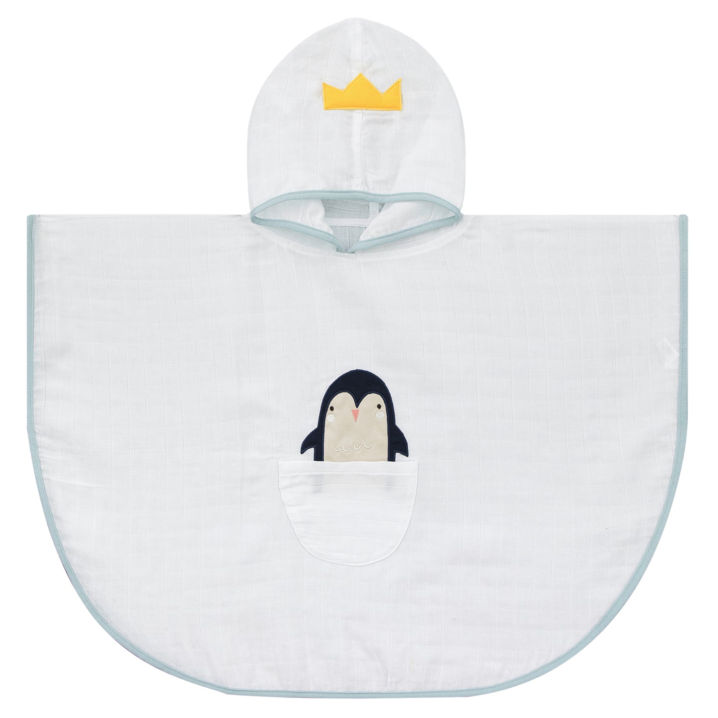 Penguin Baby Muslin Poncho