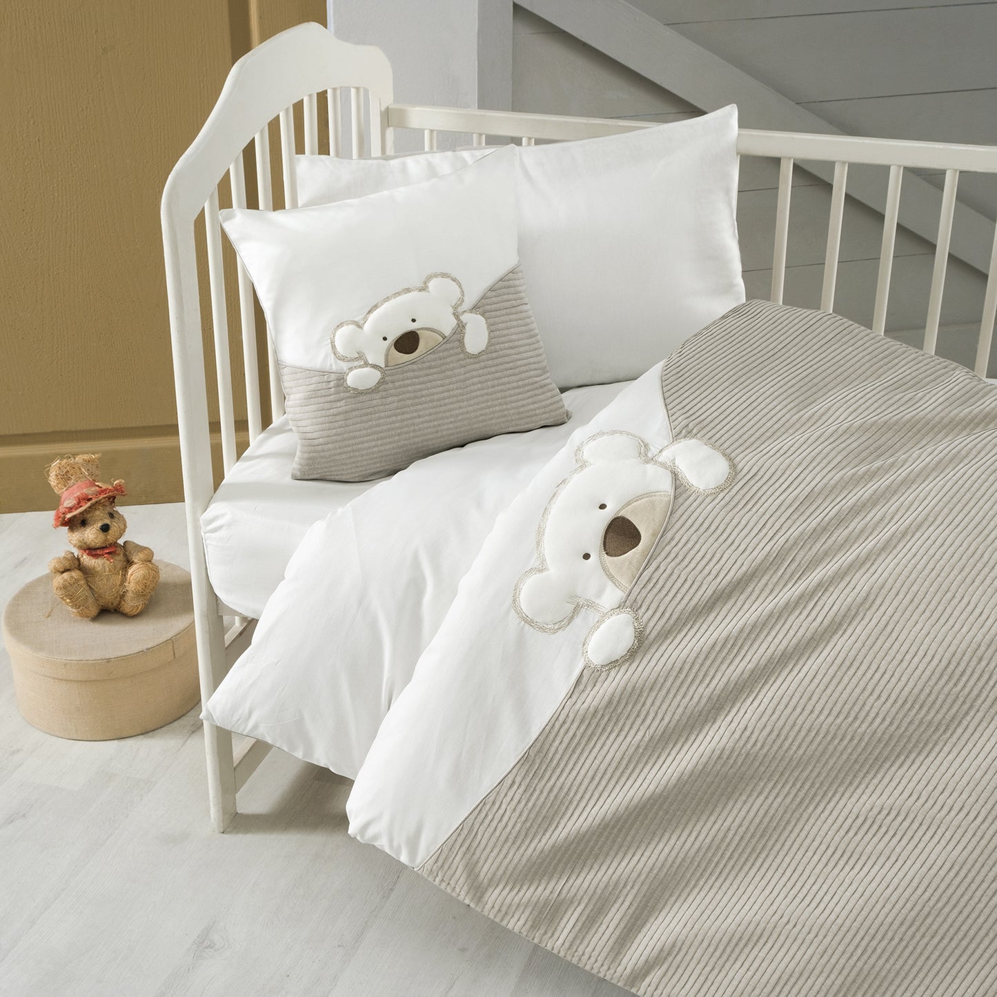 Teddy Cot Bedding Cover Set - 3 Piece