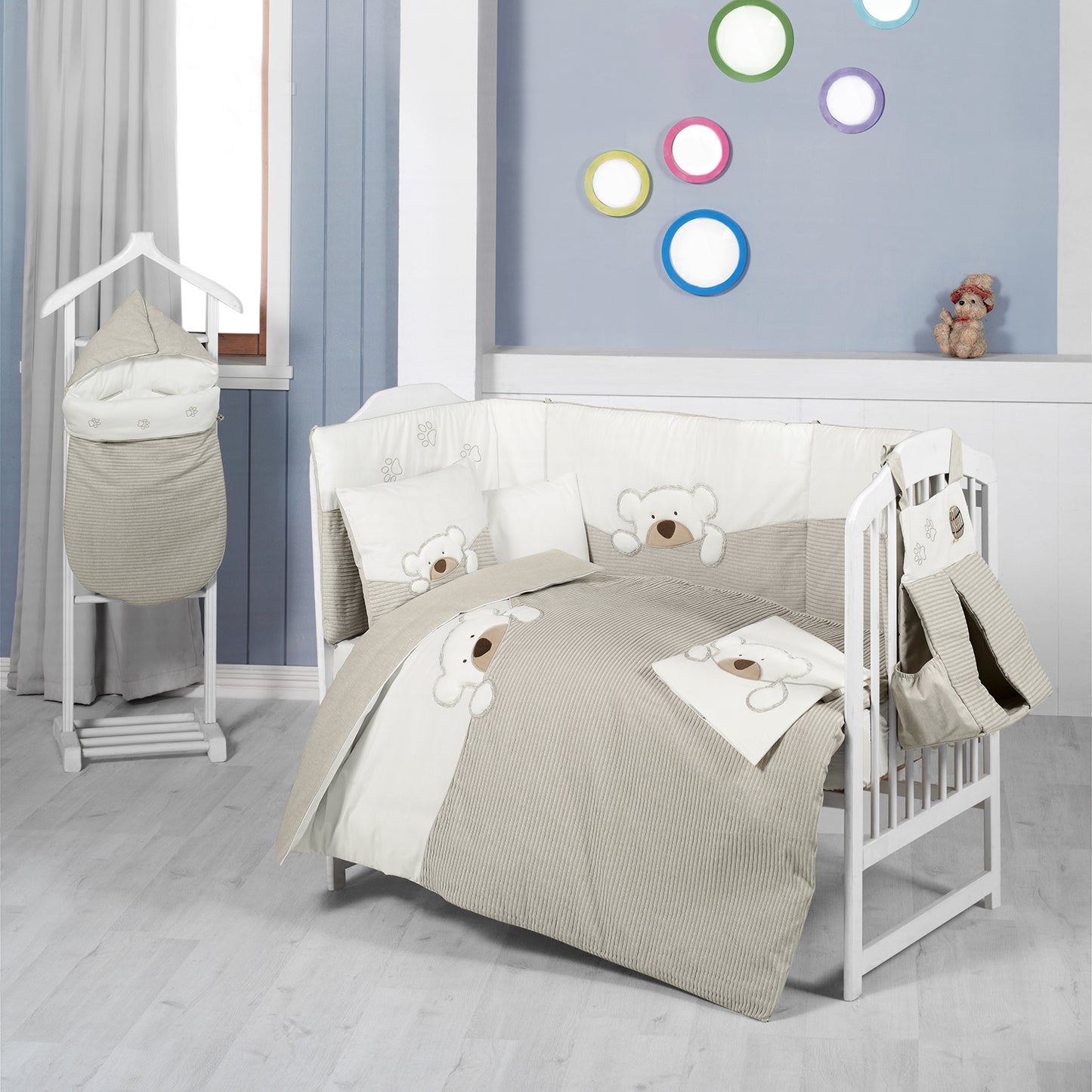 Teddy Cot Bedding Cover Set - 3 Piece