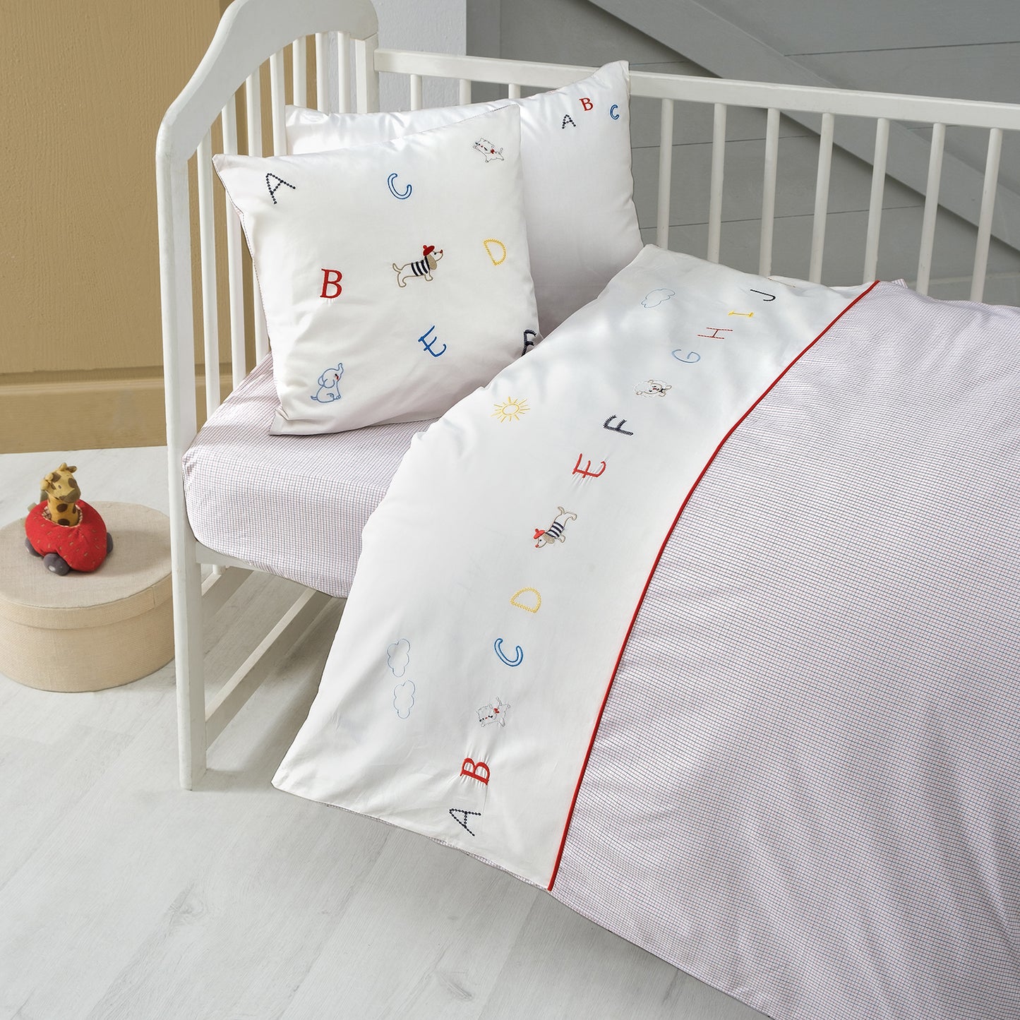 Alphabet Cot Bedding Cover Set - 3 Piece