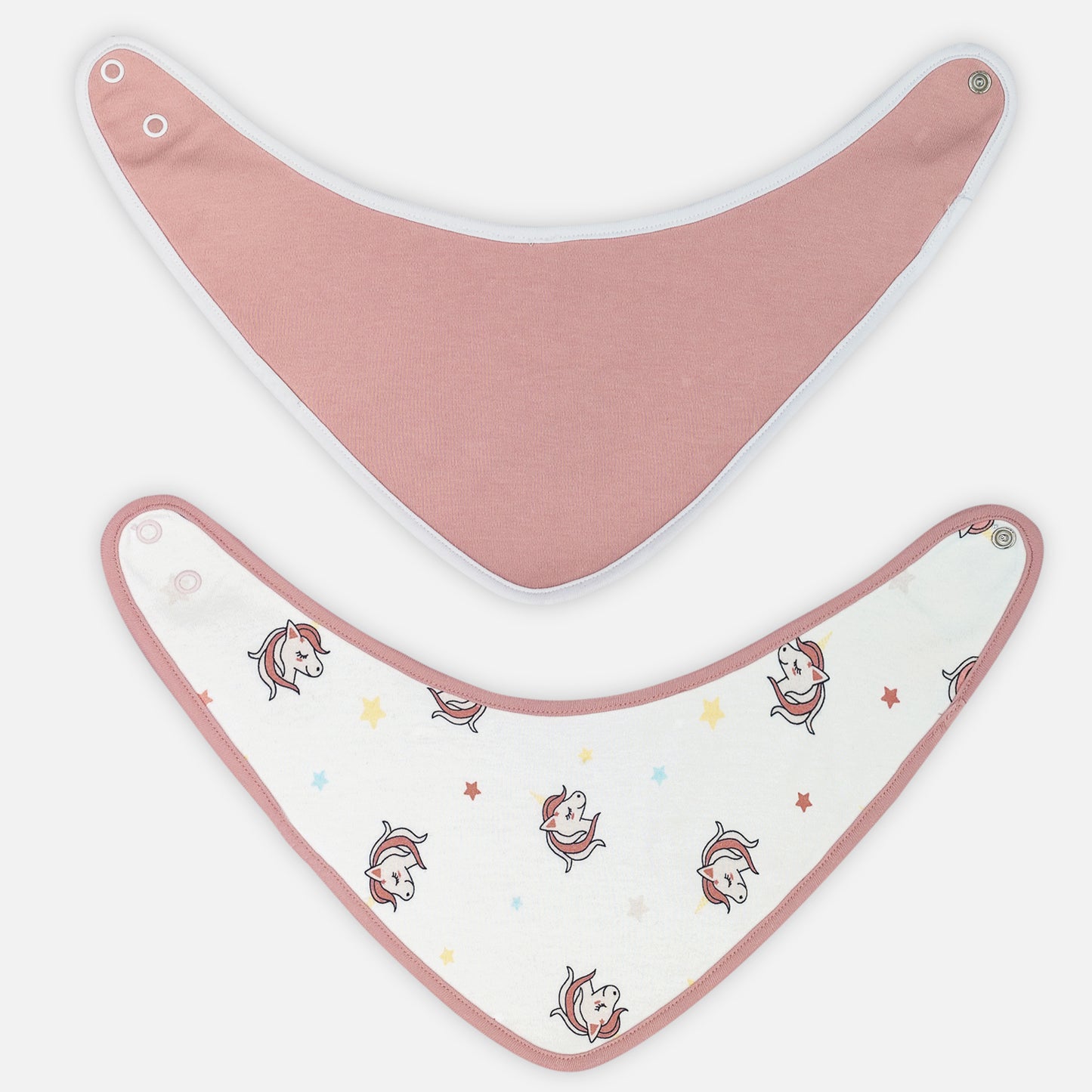 Unicorn Printed Triangle Bib - 2 piece