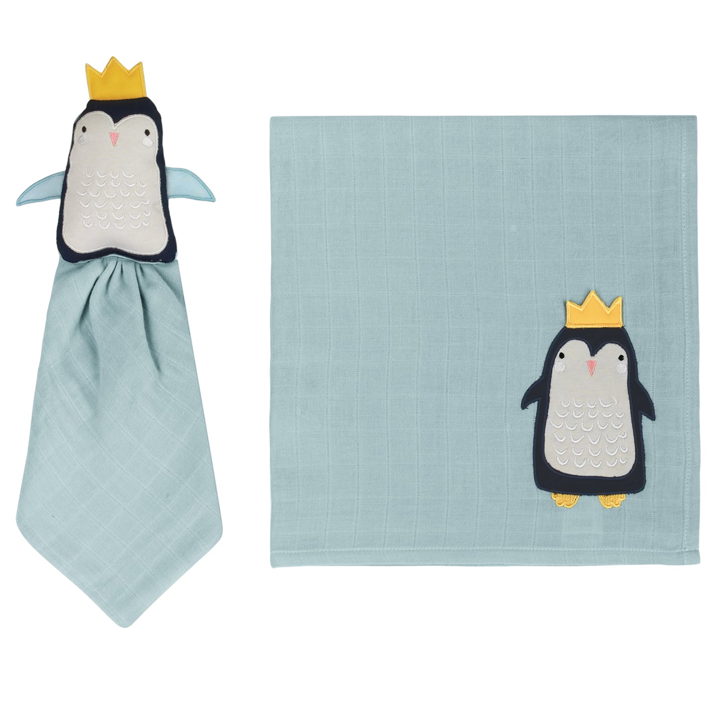 Penguin Sleeping Companion + Muslin Set - 2 piece