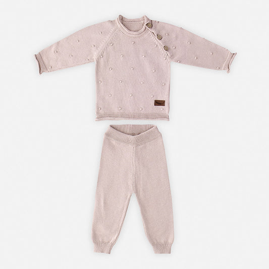 Baby Knitwear with Pompom - 2 Piece Set