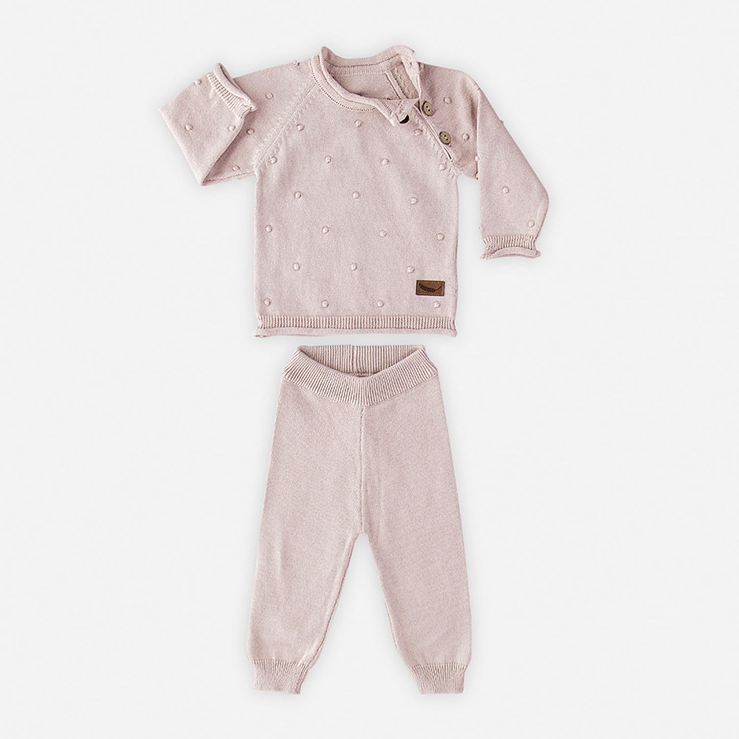 Baby Knitwear with Pompom - 2 Piece Set